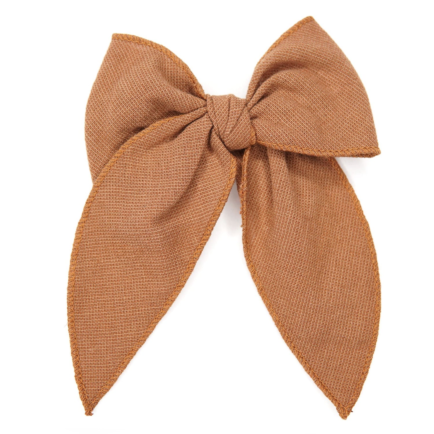 Elevate Every Look with the Tan Saddle Darling Velvet Hair Bow