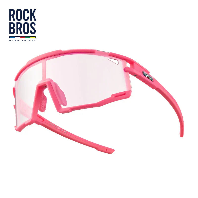 ROCKBROS HD Polarized Photochromic Cycling Glasses TR90 Frame-Road to Sky