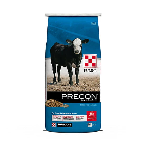 Purina Precon Complete con RX3 Alimento para Ganado – Iniciador y Recuperación del Estrés (22.68 kg)