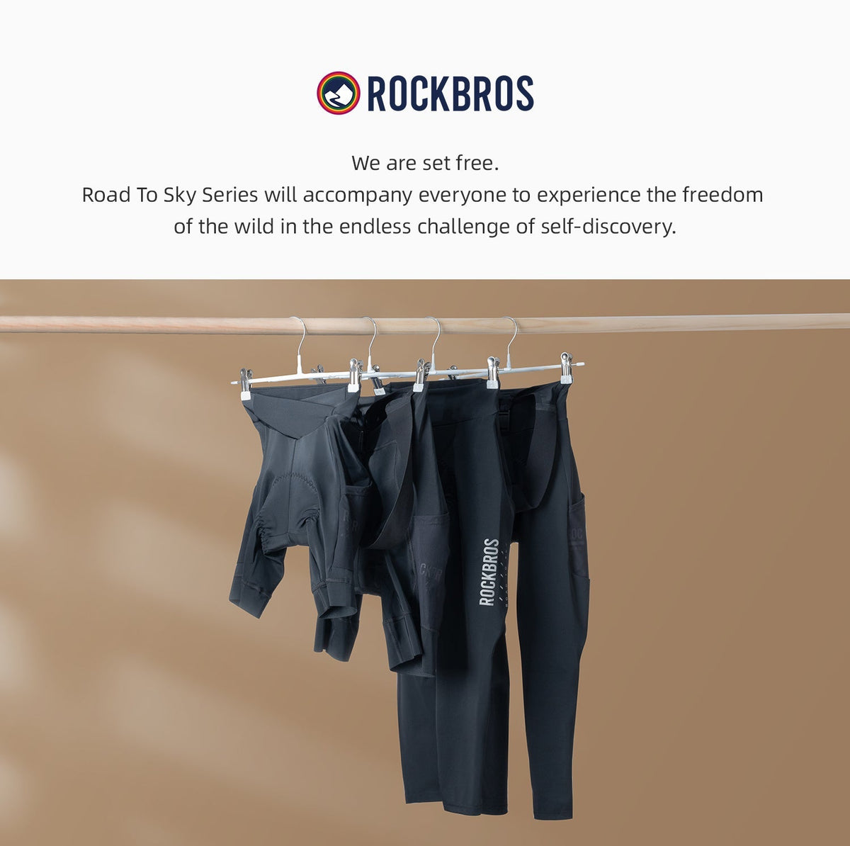 Mallas de ciclismo para mujer 【ROAD TO SKY】by ROCKBROS en negro