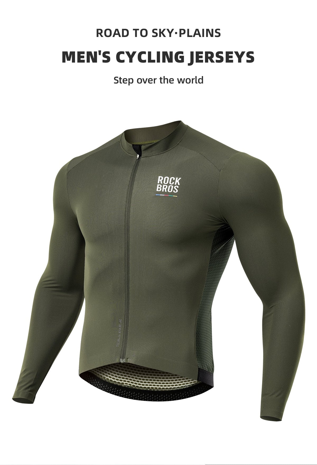 Maillot ciclista de manga larga para hombre 【ROAD TO SKY】de ROCKBROS en varios colores