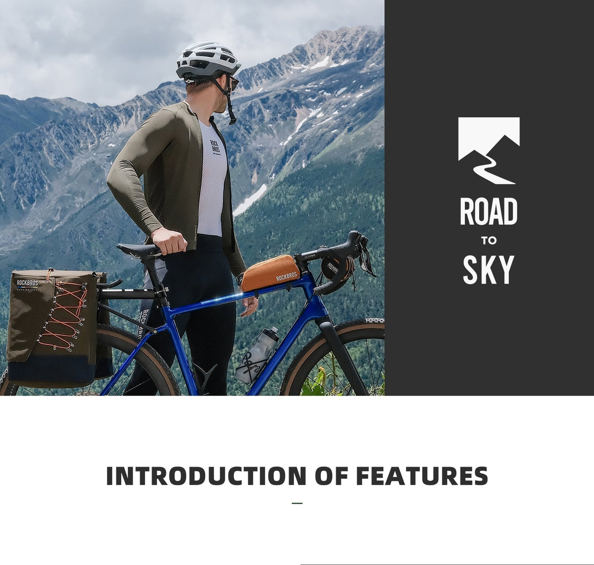 Maillot ciclista de manga larga para hombre 【ROAD TO SKY】de ROCKBROS en varios colores