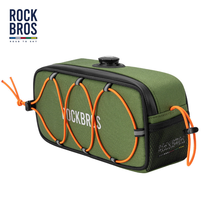 【ROAD TO SKY】 Bolsa de manillar grande de lujo ROCKBROS, bolsa para cuadro delantero de ciclismo en varios colores