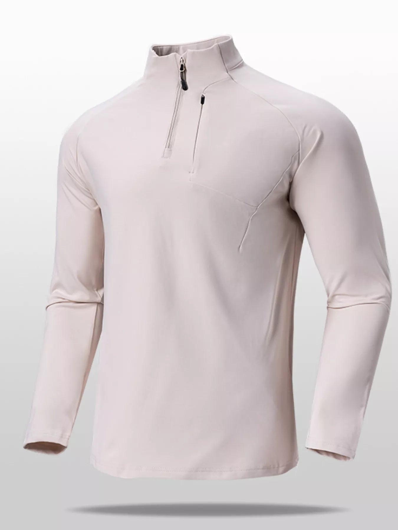 Camiseta de manga larga ligera con cremallera para hombre