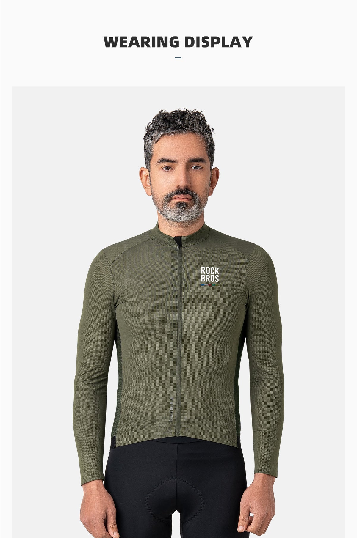 Maillot ciclista de manga larga para hombre 【ROAD TO SKY】de ROCKBROS en varios colores