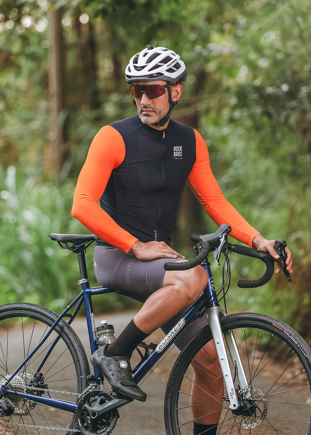 Maillot ciclista de manga larga para hombre 【ROAD TO SKY】de ROCKBROS en varios colores