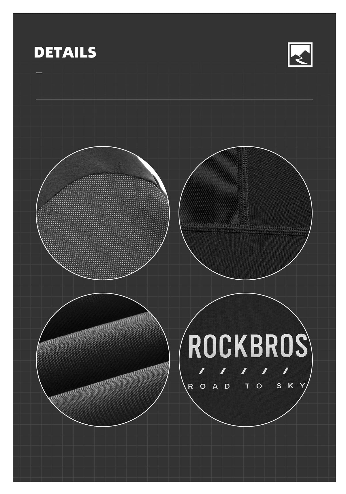 Mallas de ciclismo para mujer 【ROAD TO SKY】by ROCKBROS en negro