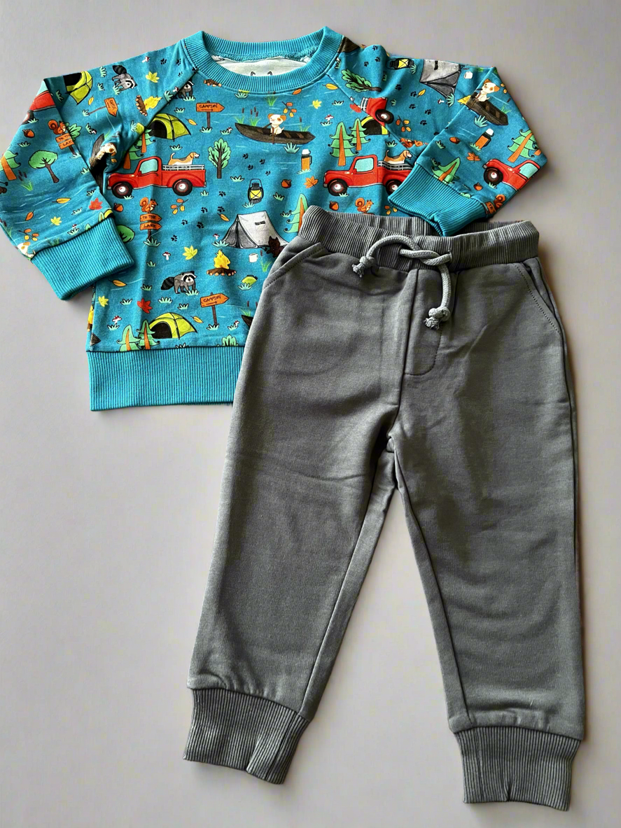 Camp Popoki Gray Bamboo French Terry Joggers Pants