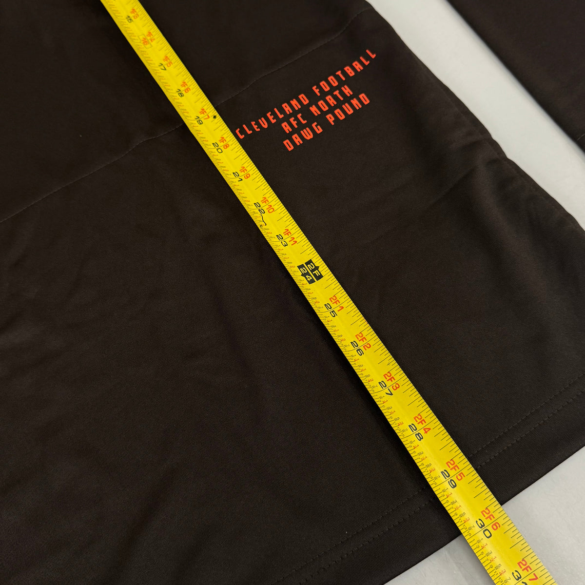 Camiseta NFL Cleveland Browns con cremallera de un cuarto, manga larga, talla L, marrón, 1802969