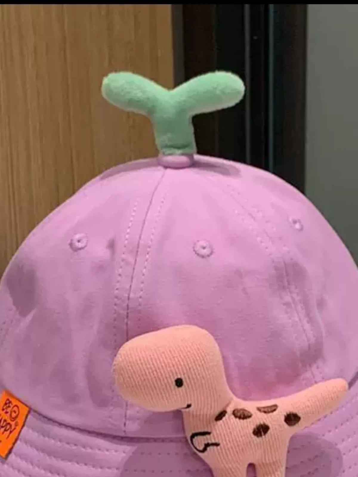 Sombrero de cubo decorativo con diseño de dinosaurios y brotes para niños