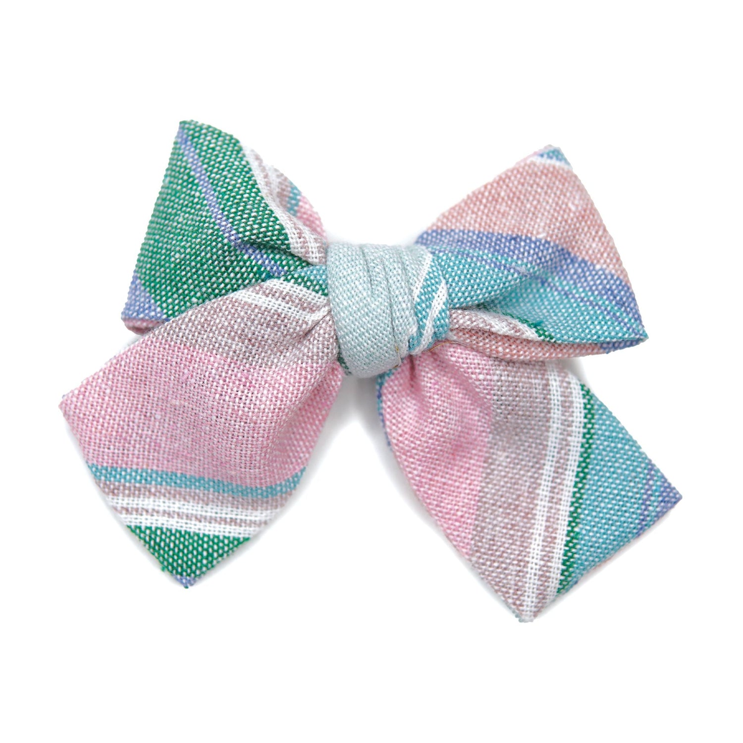 Easter Basket Stripe Petite Hair Bow