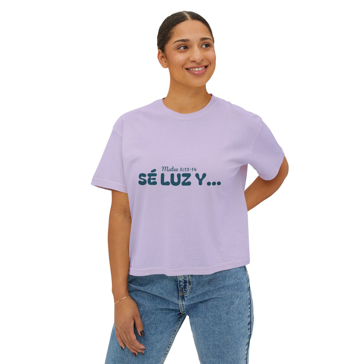 Women's Boxy Tee - 'Sé Luz y Sal'