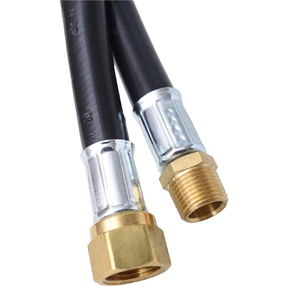 Manguera termoplástica Flame King para gas LP y gas natural, 96 pulgadas, 3/8 pulgadas 