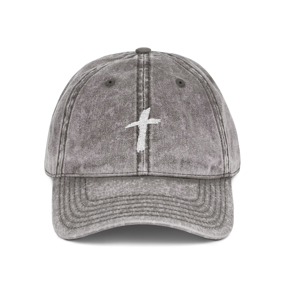 Embroidered Cross Vintage Cap