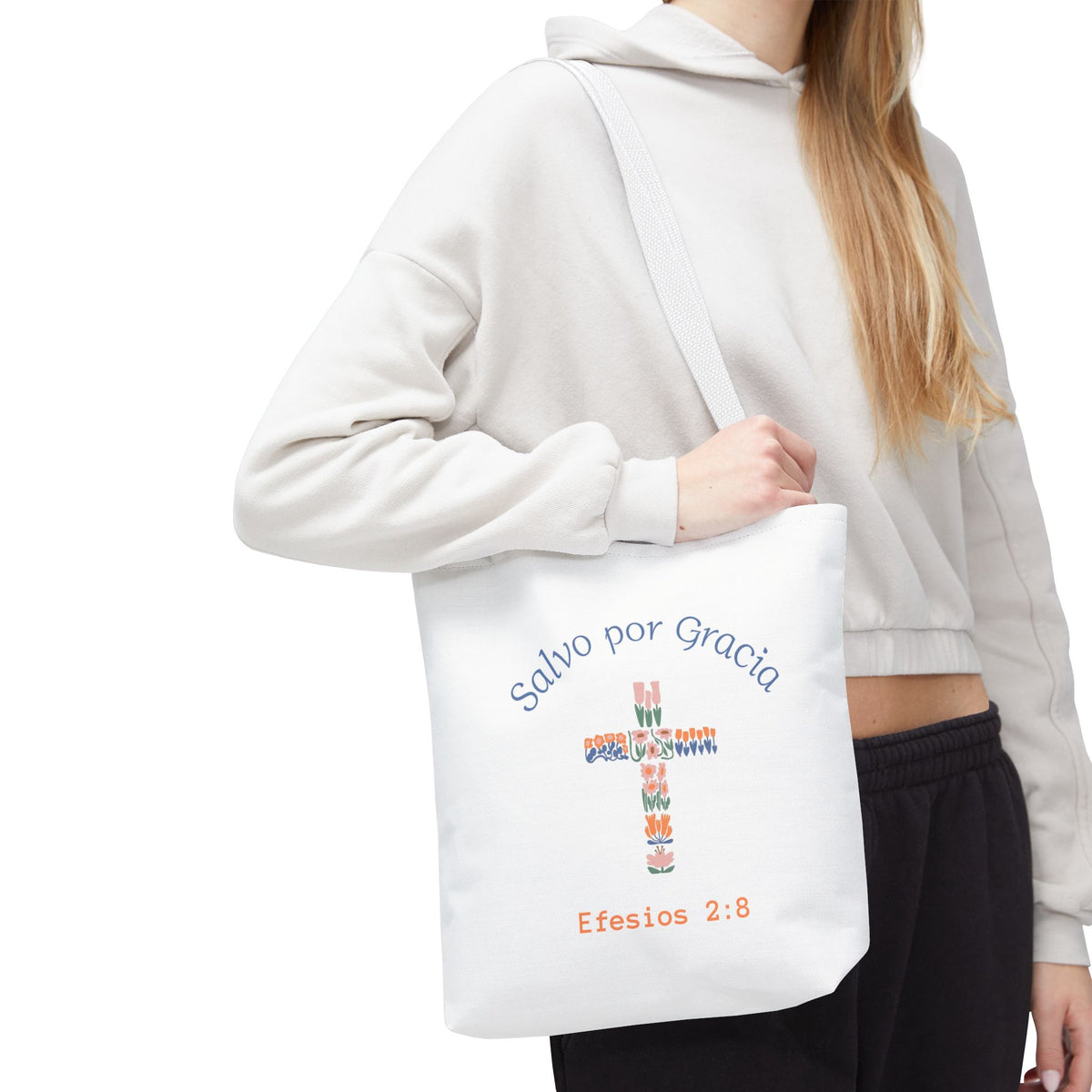 Bolsa de tela cristiana — "Salvo por Gracia"