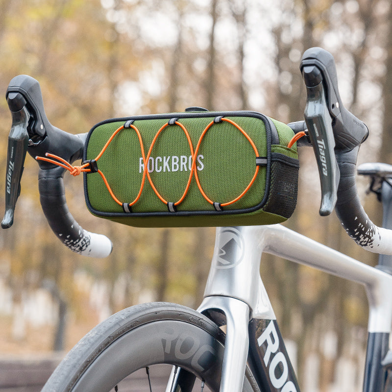 【ROAD TO SKY】 Bolsa de manillar grande de lujo ROCKBROS, bolsa para cuadro delantero de ciclismo en varios colores