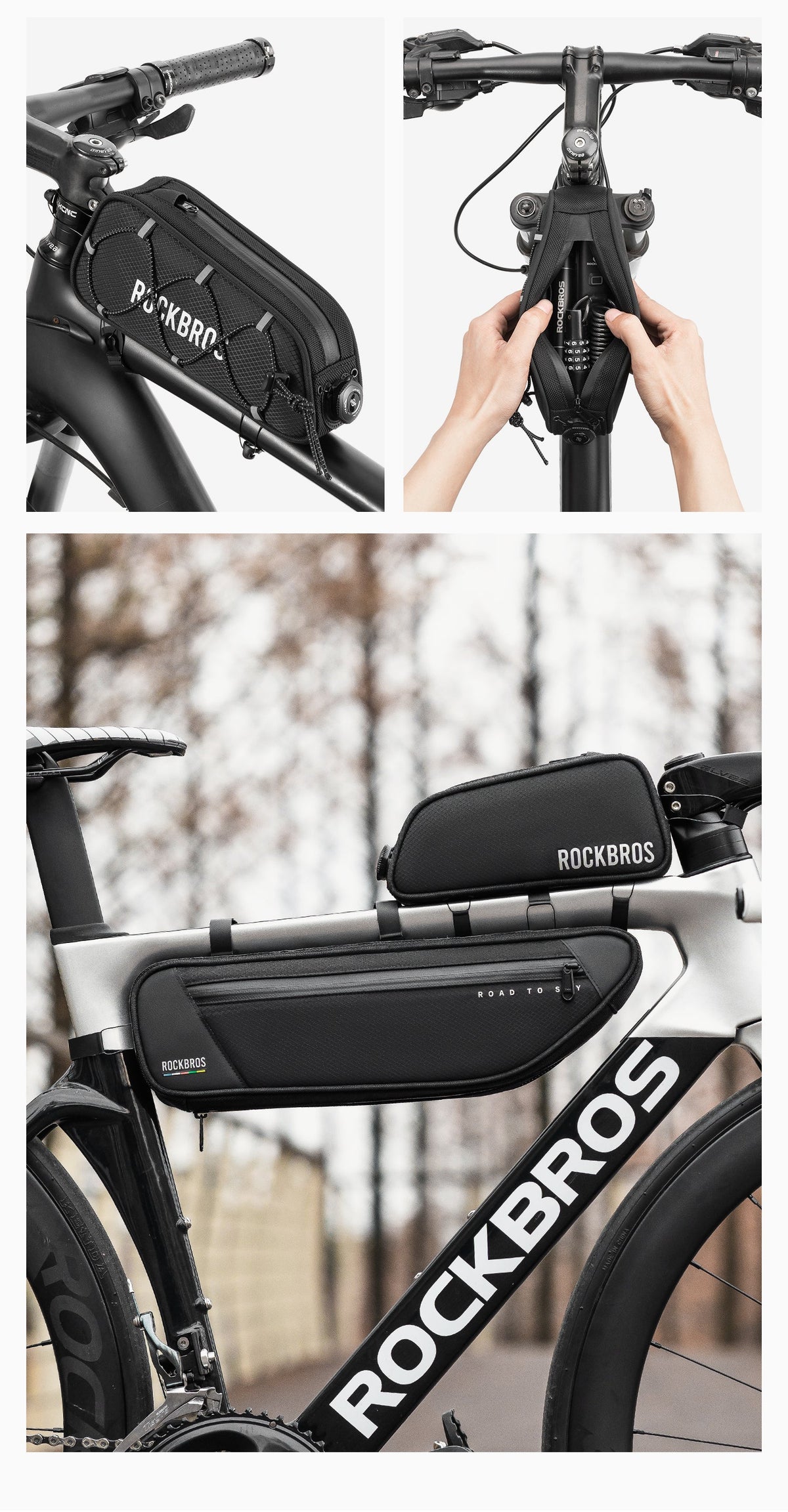 Bolsa de ciclismo de lujo para el tubo superior 【ROAD TO SKY】 de ROCKBROS en varios colores