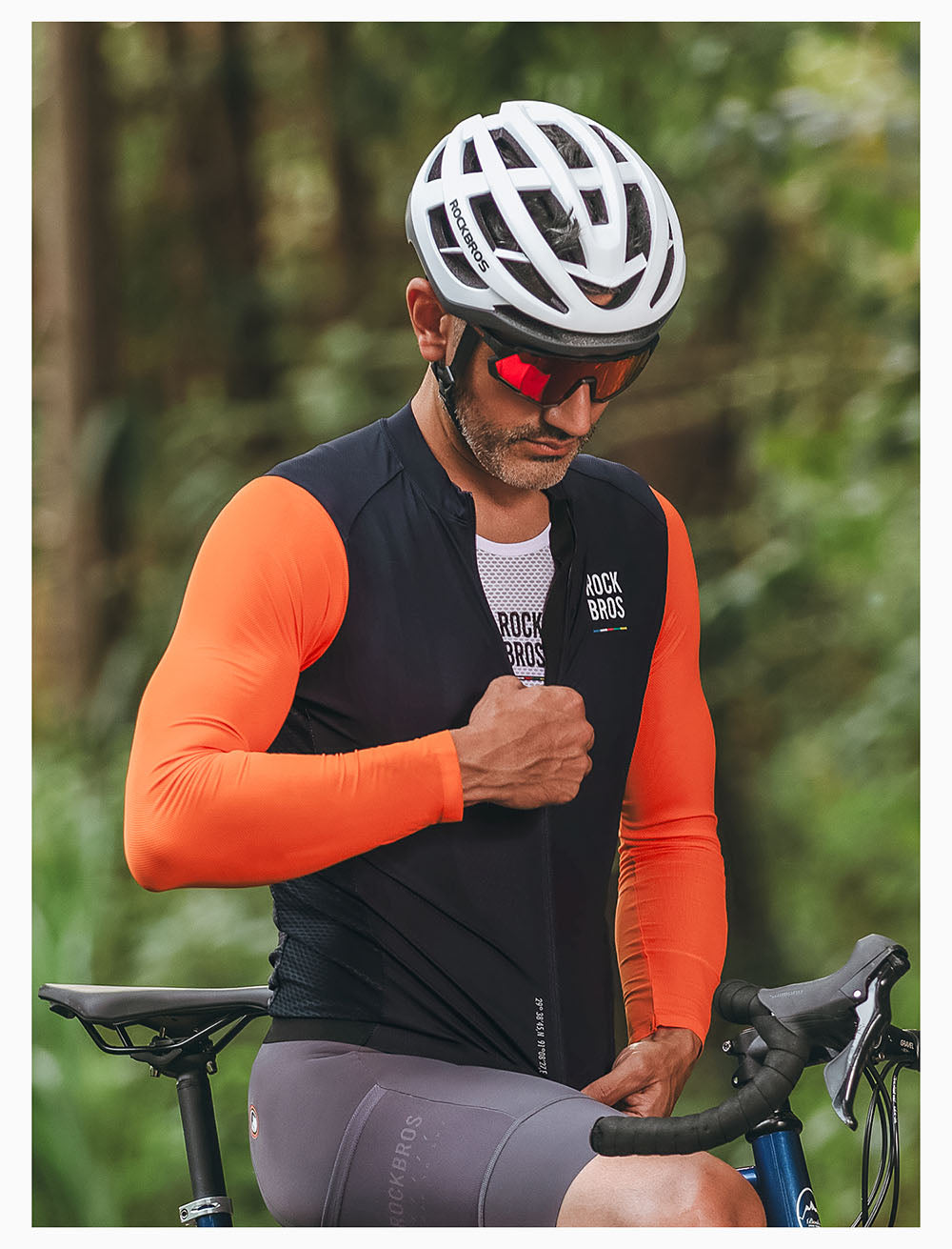 Maillot ciclista de manga larga para hombre 【ROAD TO SKY】de ROCKBROS en varios colores