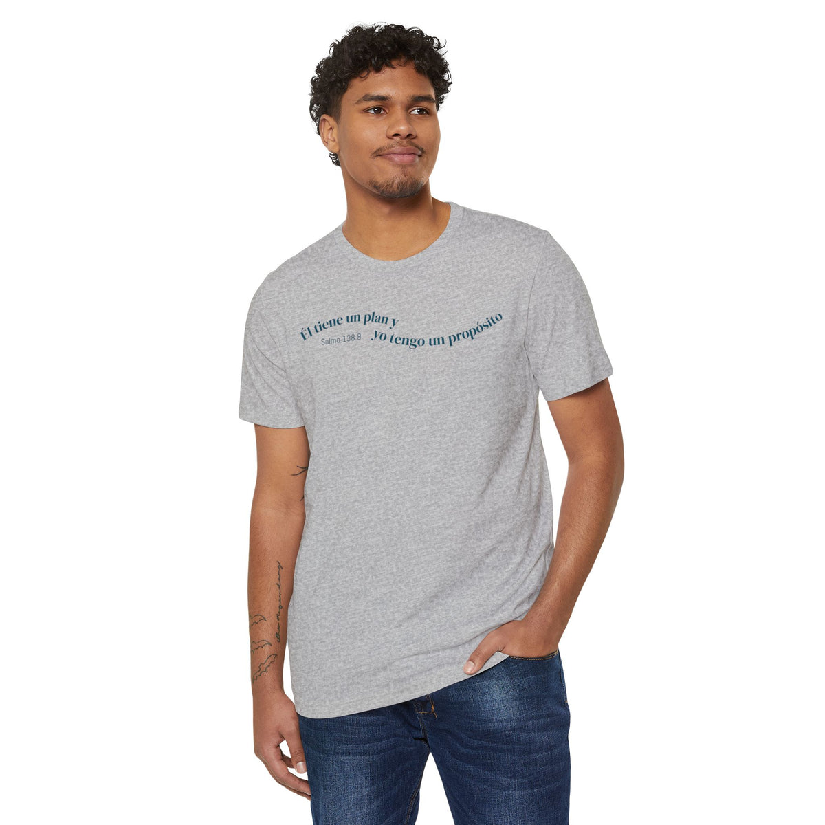 Eco T-Shirt — "Él tiene un plan, yo tengo un propósito"