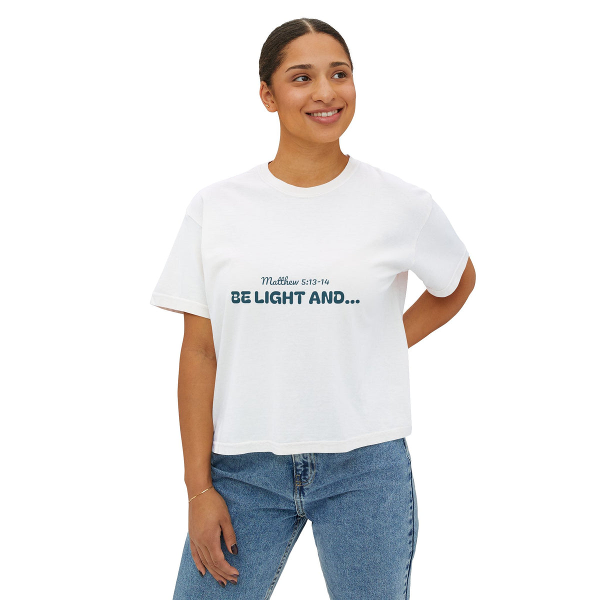 Women's Boxy Tee - 'Be light and salt'