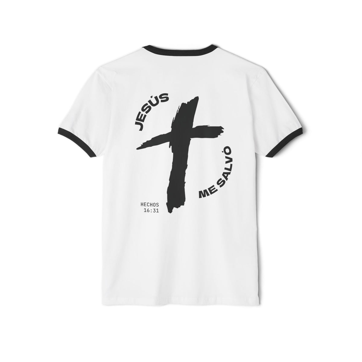 Ringer T-Shirt — "Jesús Me Salvó"