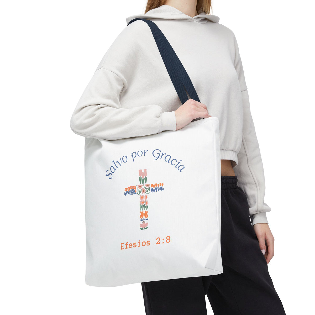 Bolsa de tela cristiana — "Salvo por Gracia"