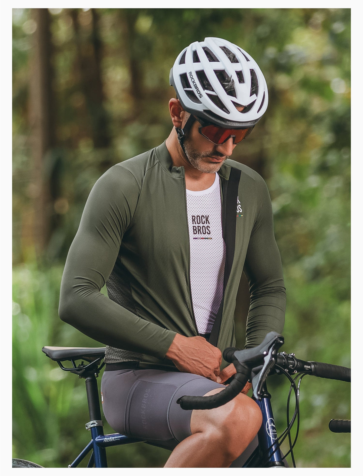 Maillot ciclista de manga larga para hombre 【ROAD TO SKY】de ROCKBROS en varios colores