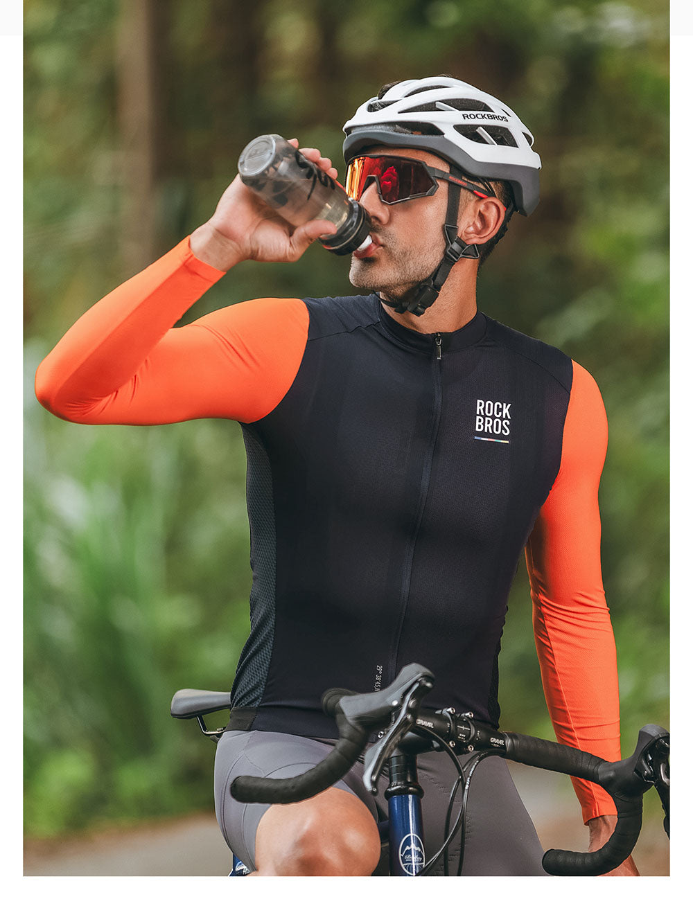 Maillot ciclista de manga larga para hombre 【ROAD TO SKY】de ROCKBROS en varios colores