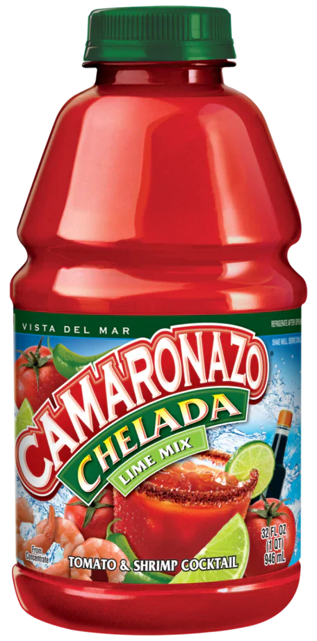 Camaronazo Chelada Lime Cocktail Juice 32 oz box of 12 units
