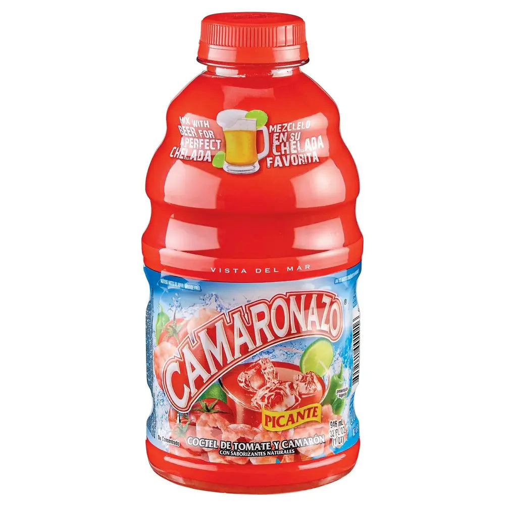 Camaronazo Picante Cocktail Juice 32 oz box of 12 units