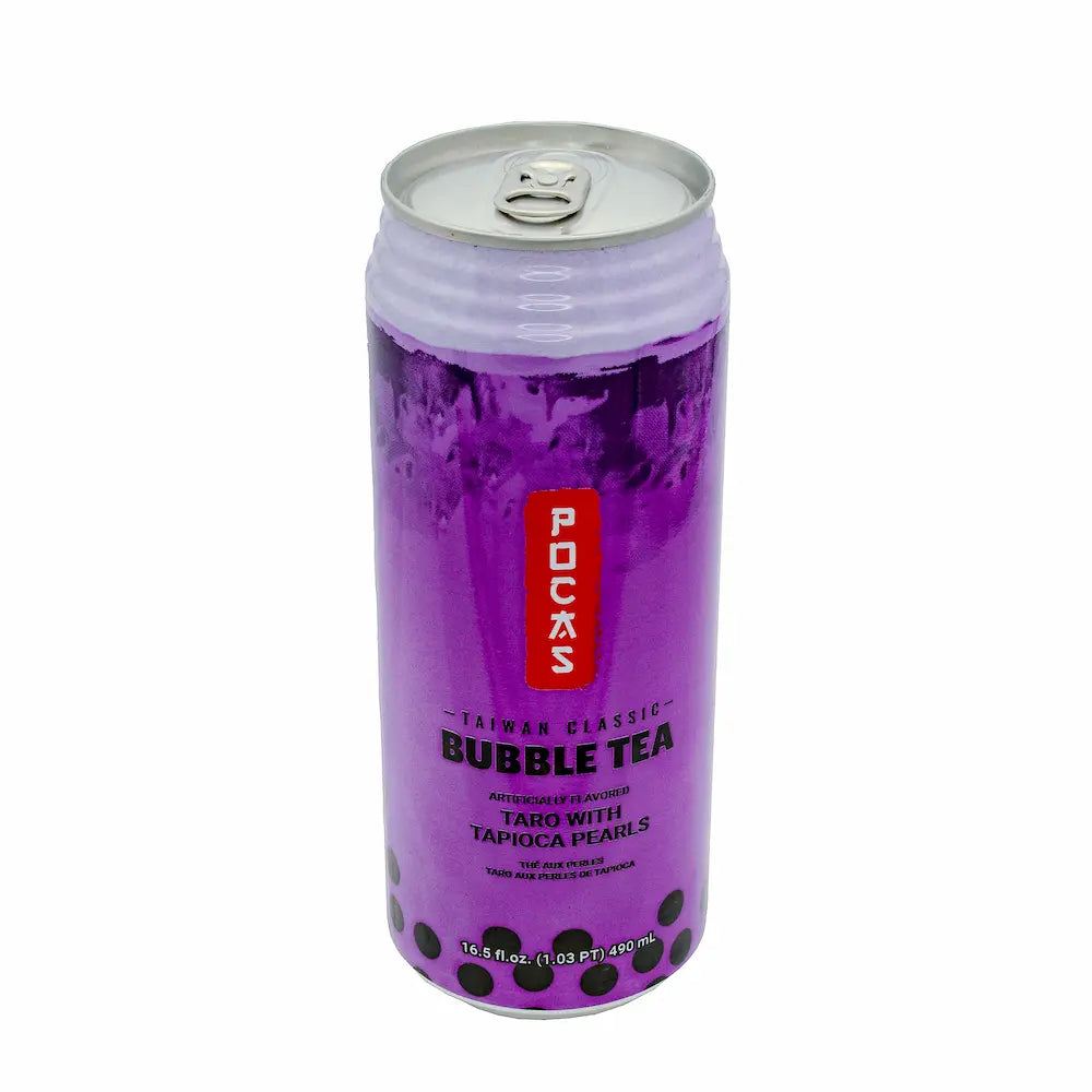 Pocas Bubble Tea Taro with Tapioca Pearls 16.5 oz box of 24 units
