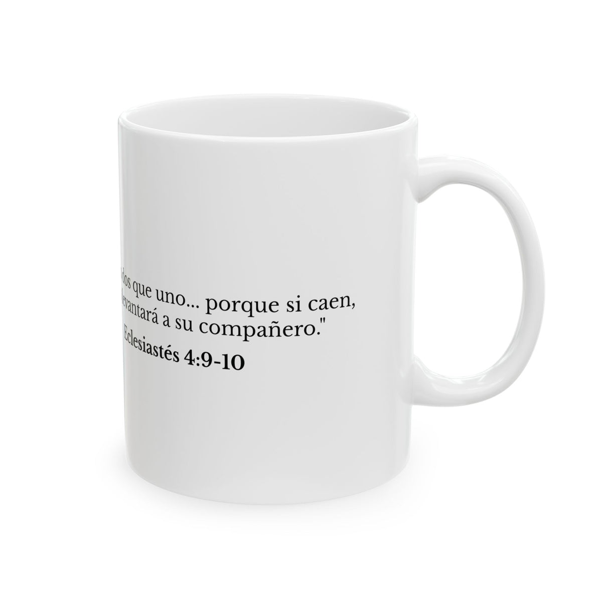 Ceramic Mug — Blessviva: "Más valen dos que uno" (Eclesiastés 4:9-10)