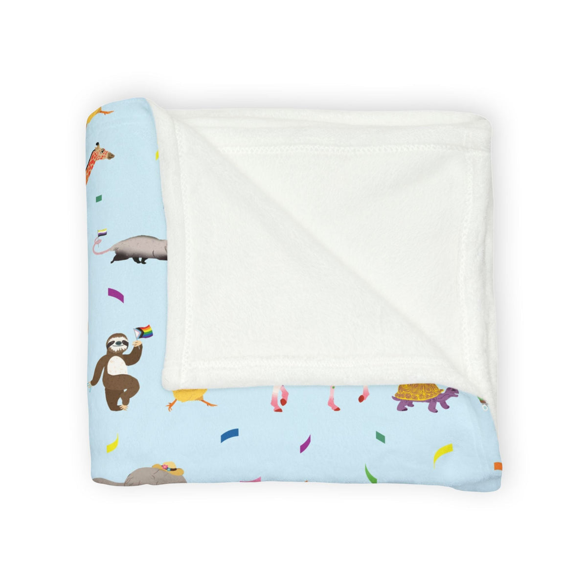 Rainbow on my Parade Pride Rainbow Flag Cozy Throw Blanket (50"x60")