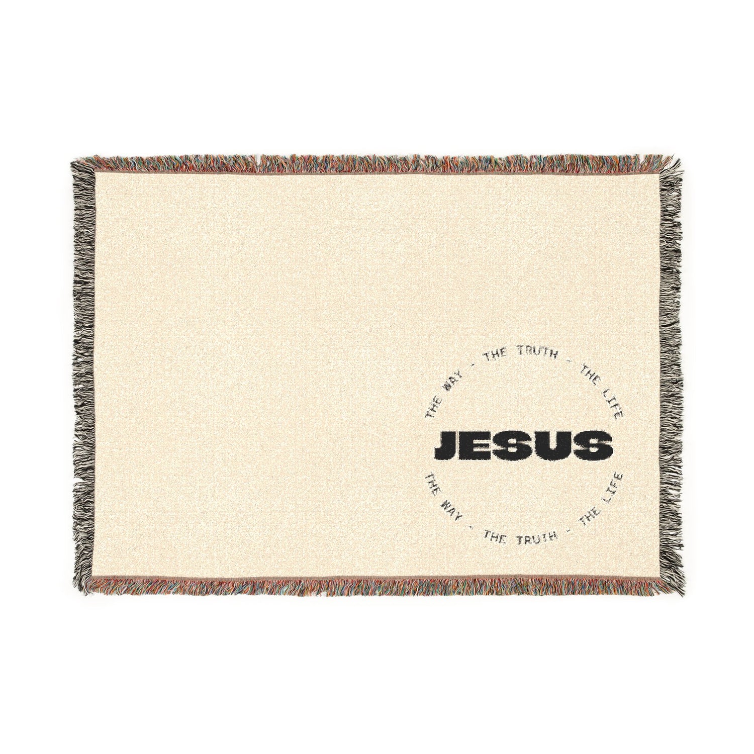 Woven Blanket — "Jesus the way"