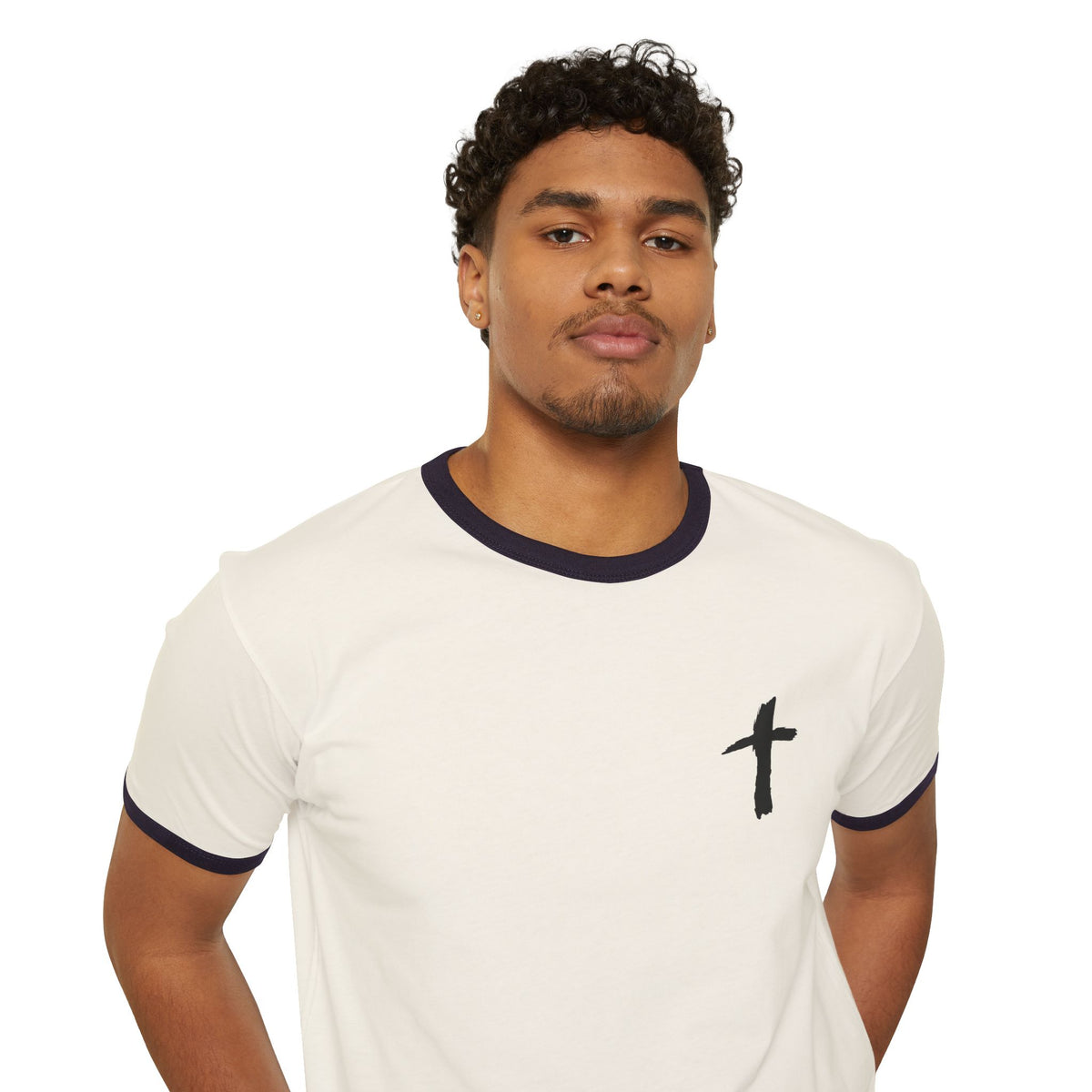 Ringer T-Shirt — "Jesús Me Salvó"