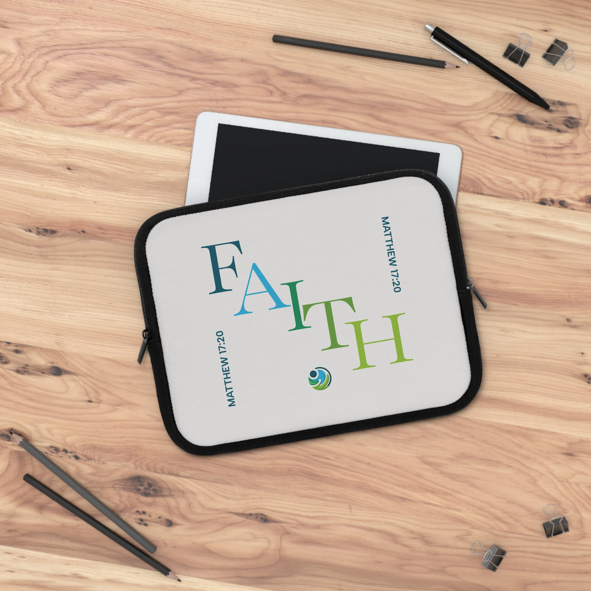 Faith Laptop Sleeve — MATTHEW 17:20