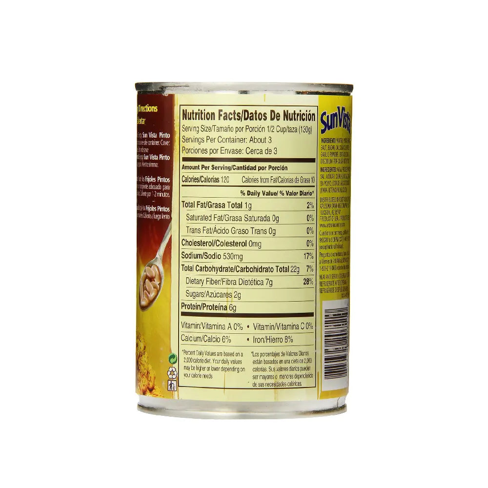 Sunvista Pinto Beans 15 oz box of 12 units