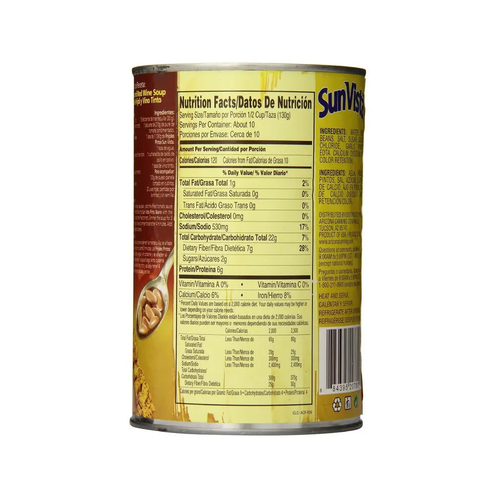 Sunvista Pinto Beans 40 oz box of 12 units