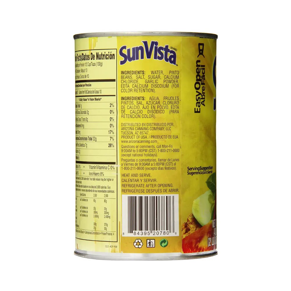 Sunvista Pinto Beans 40 oz box of 12 units