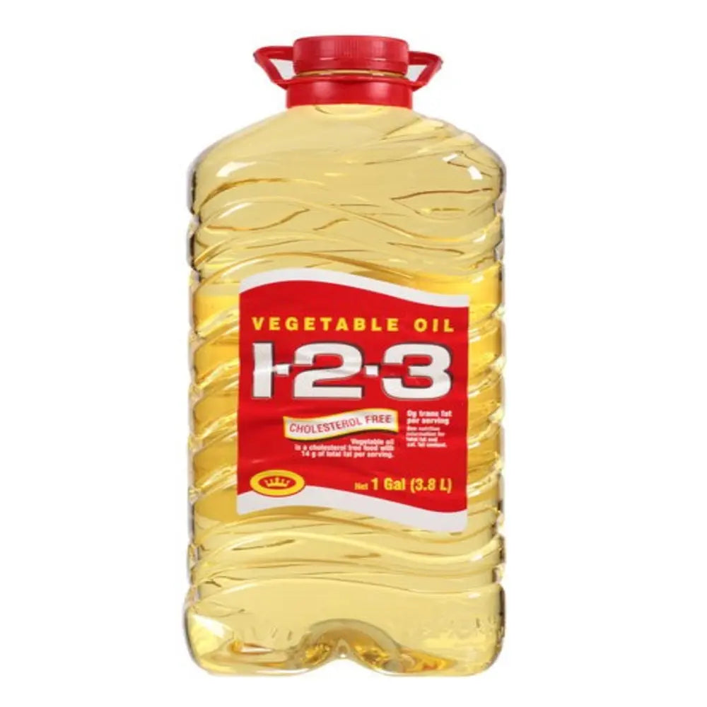 1-2-3 vegetable oil 128 oz box of 4 units