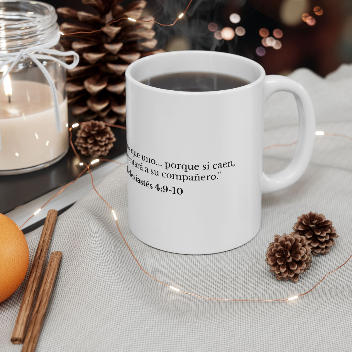 Ceramic Mug — Blessviva: "Más valen dos que uno" (Eclesiastés 4:9-10)