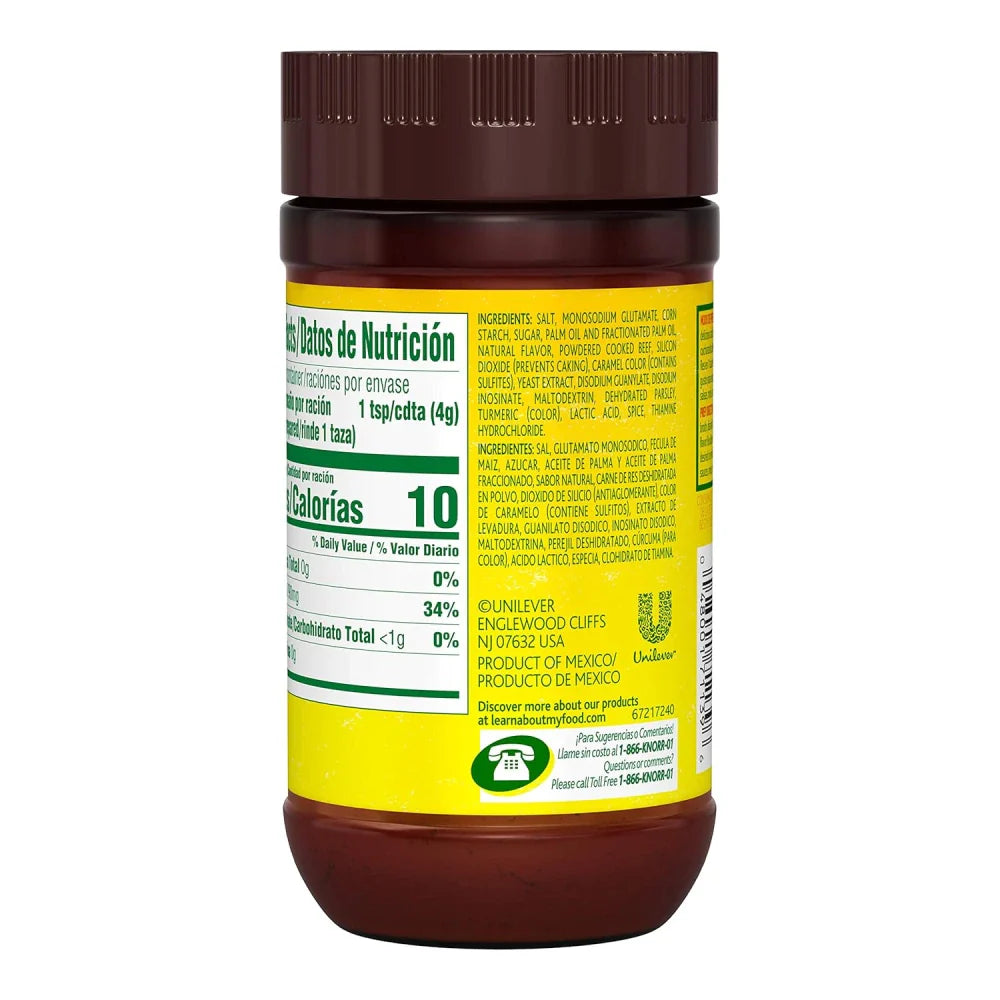 Caldo de res granulado Knorr, caja de 12 unidades, 7.9 oz