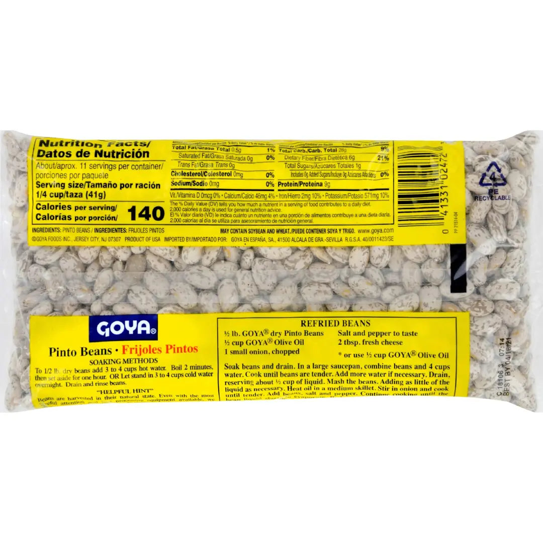 Frijoles Pintos Goya caja de 1 lb con 24 unidades