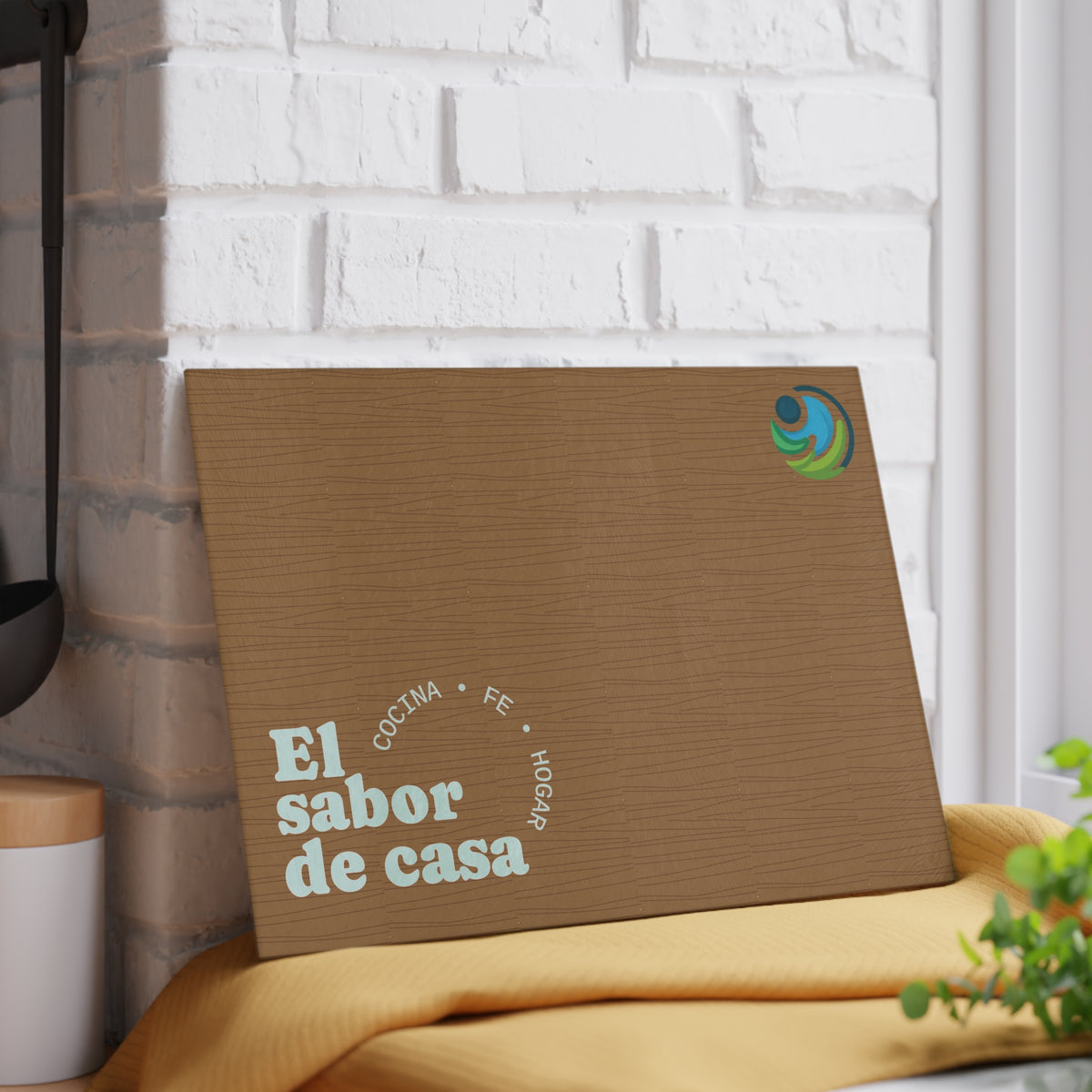 Tabla de cortar de cristal — «El sabor de casa»