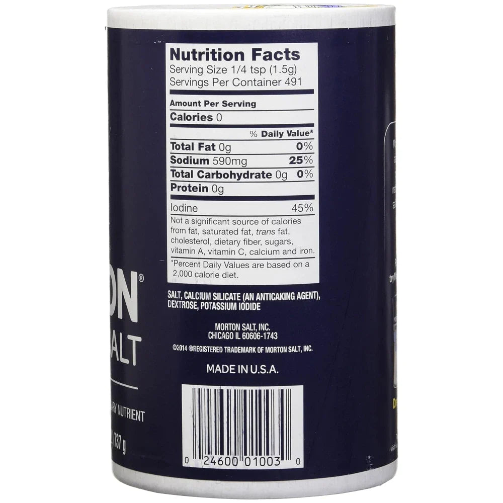 Morton Salt Iodized 26 oz box of 24 units
