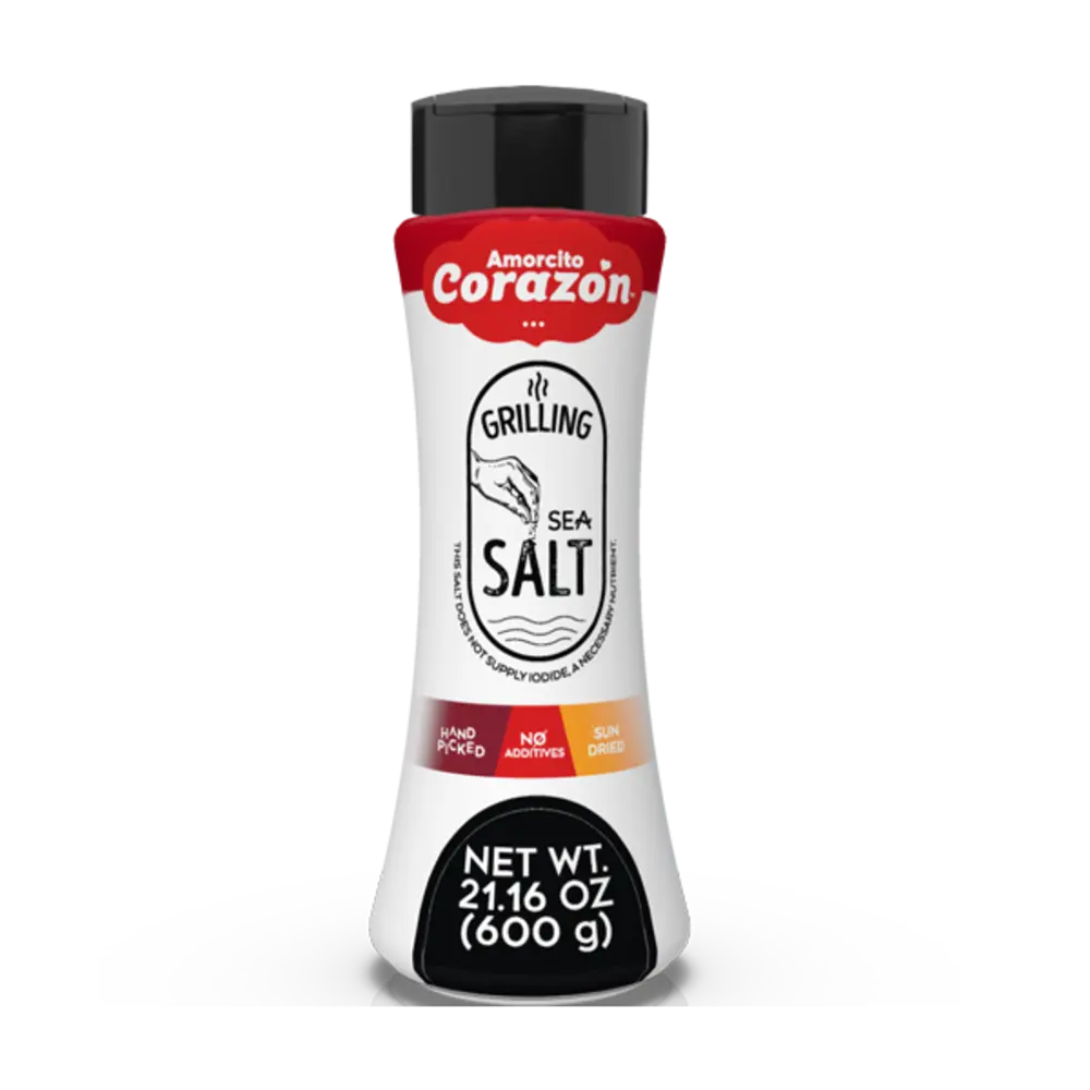 Sal marina para asar Amorcito Corazón, caja de 12 unidades, 500 g