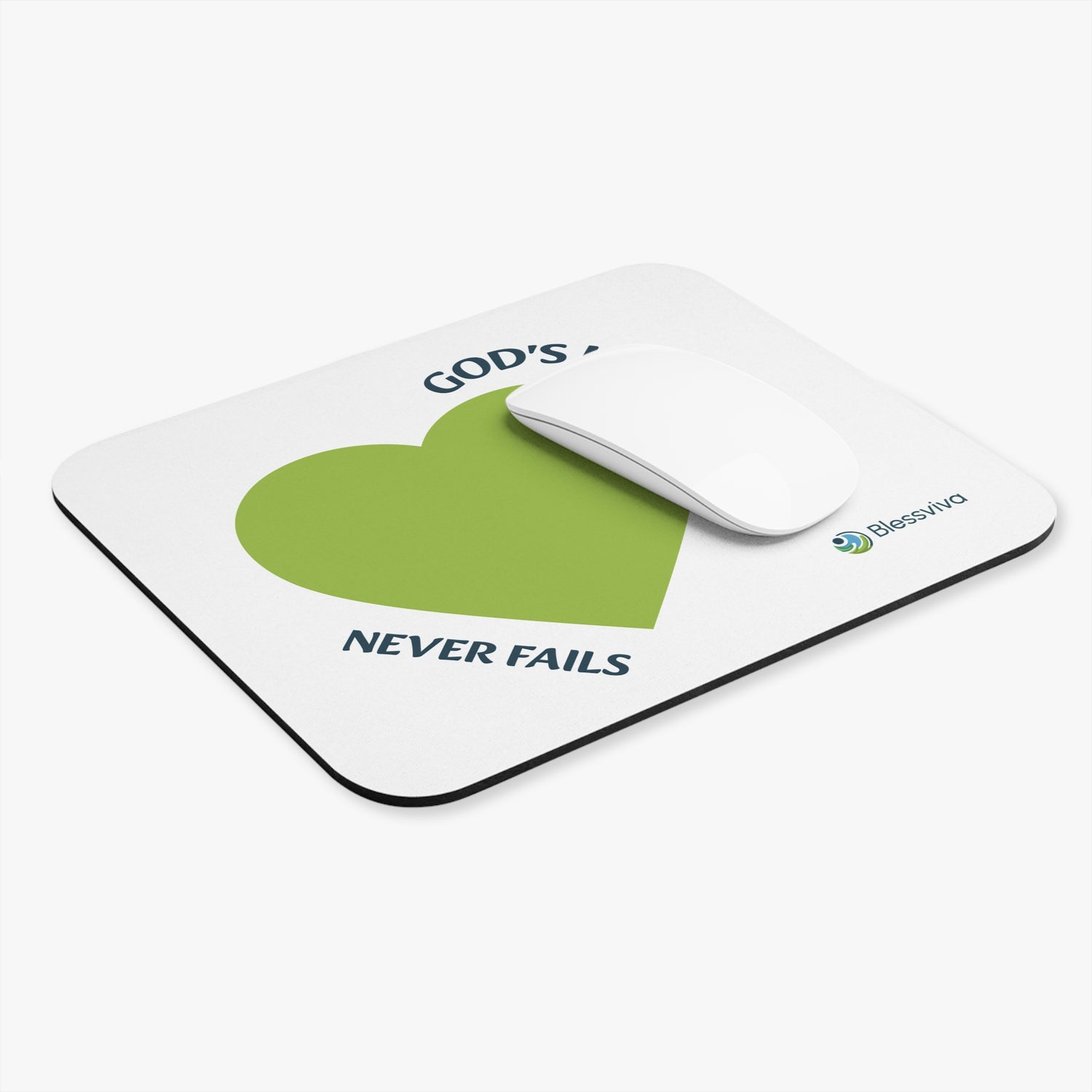 Mouse Pad — "GOD'S LOVE NEVER FAILS"