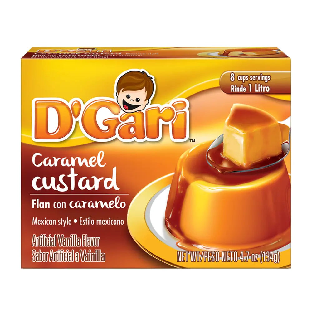 Flan D'Gari con Caramelo 4.7 oz caja de 24 unidades
