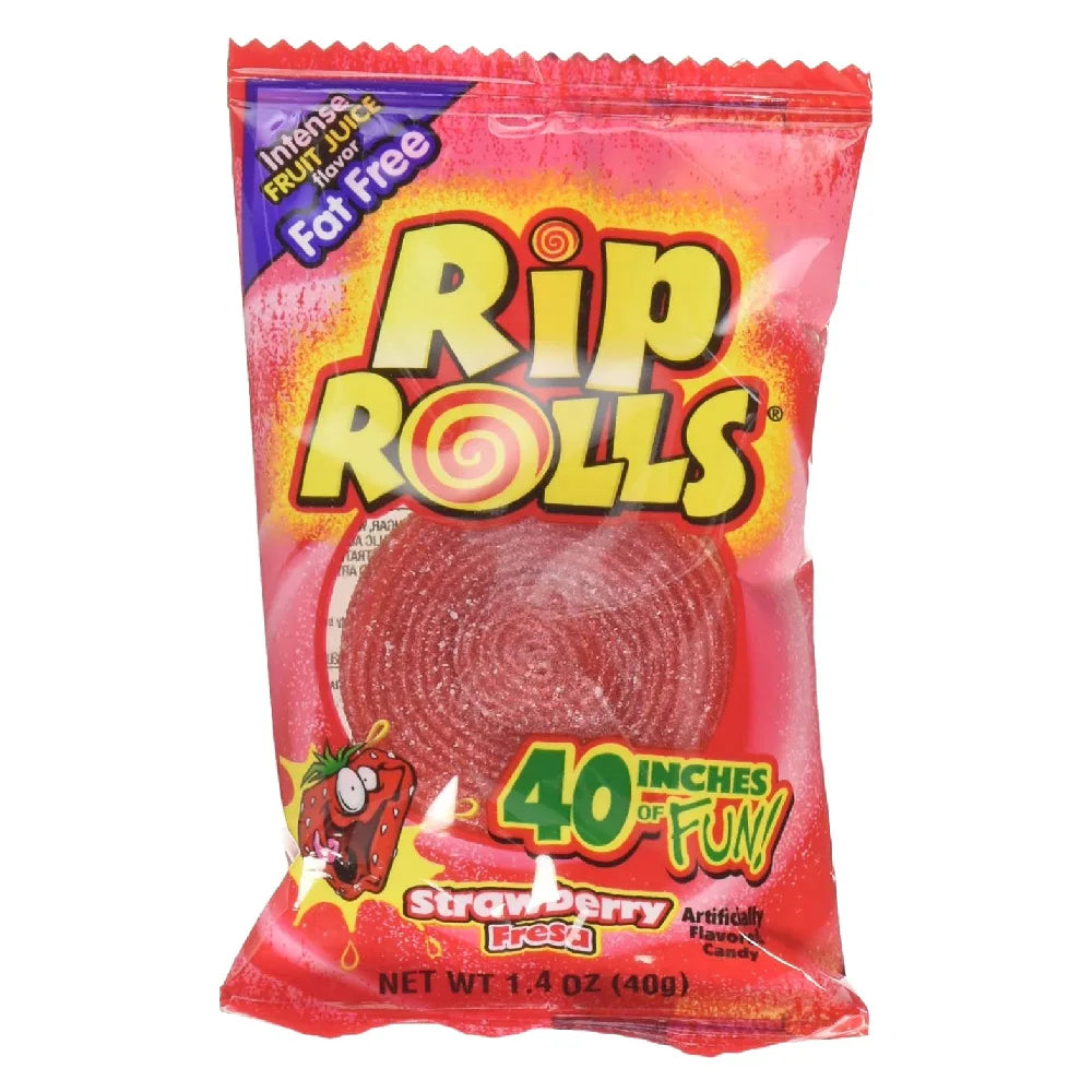 RIPS Roll Strawberry 1.4 oz box of 24 units