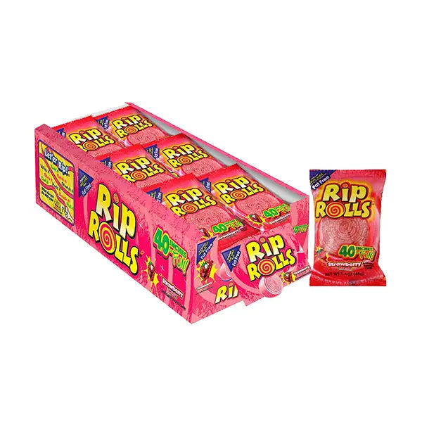 RIPS Roll Strawberry 1.4 oz box of 24 units